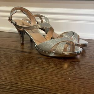 Nina silver sparkly heels